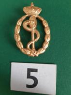 Borstzakembleem Brevet Militair Arts 2e model, Ophalen of Verzenden, Landmacht, Nederland, Embleem of Badge