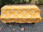 prachtig okergele motief deken fris gestoomd, Huis en Inrichting, Woonaccessoires | Plaids en Woondekens, Ophalen of Verzenden