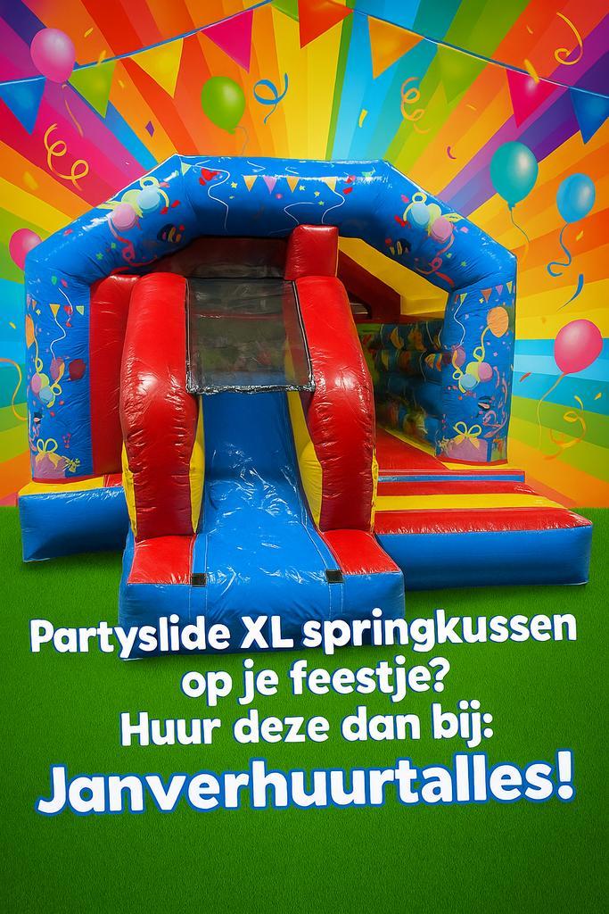 Springkussen XL te huur - Goirle, TILBURG, Waalwijk, Gilze,, Hobby en Vrije tijd, Feestartikelen | Verhuur, Overige, Ophalen