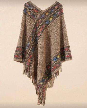 Poncho Sjaal Nelly  Kaki beschikbaar voor biedingen