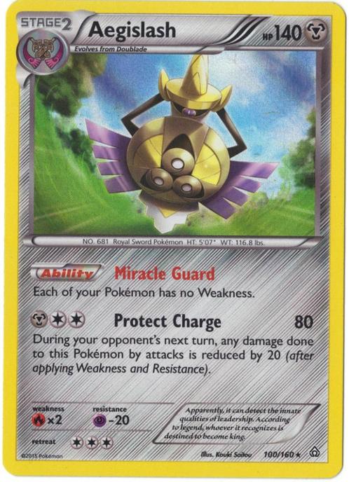 Primal Clash,  Aegislash [holo] 100/160, Hobby en Vrije tijd, Verzamelkaartspellen | Pokémon, Nieuw, Losse kaart, Verzenden