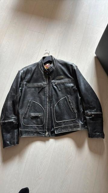 Geschuurd leren heren motor jas harley Davidson beschikbaar voor biedingen