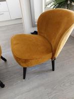 Stoel met voetenbank/hocker, Huis en Inrichting, Ophalen, Hout, Minder dan 75 cm, Zo goed als nieuw