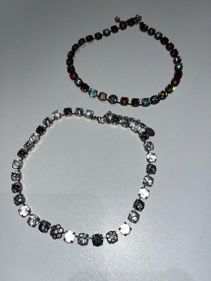 Kettingen met Geslepen Stenen (2 stuks), Sieraden, Tassen en Uiterlijk, Kettingen, Gebruikt, Overige materialen, Overige kleuren