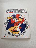 1610 Unox Carnaval Sticker Boeren-Bier-Met Worstjes, Ophalen of Verzenden, Gebruikt