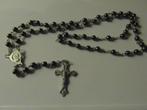 rozenkrans grijs metaal  kralen met maria en kruisje, Ophalen of Verzenden, Zo goed als nieuw, Sieraad, Christendom | Katholiek
