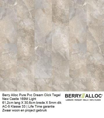 Pvc Dream Click Tegel New Castle 5mm dik 3 X Kleur €17,95m2 beschikbaar voor biedingen