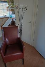 Leren fauteuil in nette staat, Ophalen, Minder dan 75 cm, Leer, Zo goed als nieuw