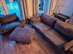 4 persoons bank 1,5 zit en poef, Huis en Inrichting, Ophalen, Gebruikt