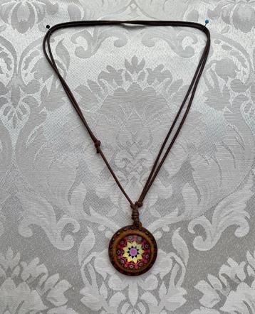 Halsketting met Amulet Mandala Griekenland Hout Nieuw