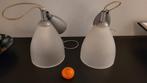 Duo glazen hanglampen, Minder dan 50 cm, Zo goed als nieuw, Ophalen
