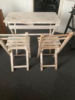 Gratis Leuk brocante opklapbaar setje tafel en stoeltjes, Ophalen
