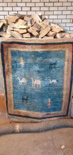 Gabbeh uit Iran antiek handgeknoopt tapijt 140X150, Antiek en Kunst, Antiek | Kleden en Textiel, Ophalen