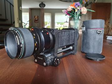 Minolta MD 50 mm 3.5 macro + 1:1 adapter + macroslede beschikbaar voor biedingen