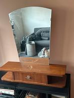 Kapspiegel hout met laatje vintage, Ophalen of Verzenden, Zo goed als nieuw, Hout, Minder dan 100 cm