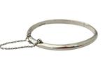 Strakke zilveren bangle, slavenband. B 4,5 mm, Verzenden, Nynkegardenier.nl, Zo goed als nieuw, Zilver