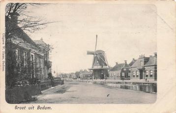 AY854 Bedum grachtgezicht met molen ca1900 uitg. Haan beschikbaar voor biedingen