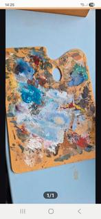 Groot vintage houten schilders palet, Ophalen, Ezel