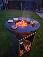 Plancha BBQ Blokland Zwart en Cortenstaal Vuurschaal, Info@dekachelerij.nl, Nieuw, Ophalen of Verzenden, Coevorderstraatweg 63