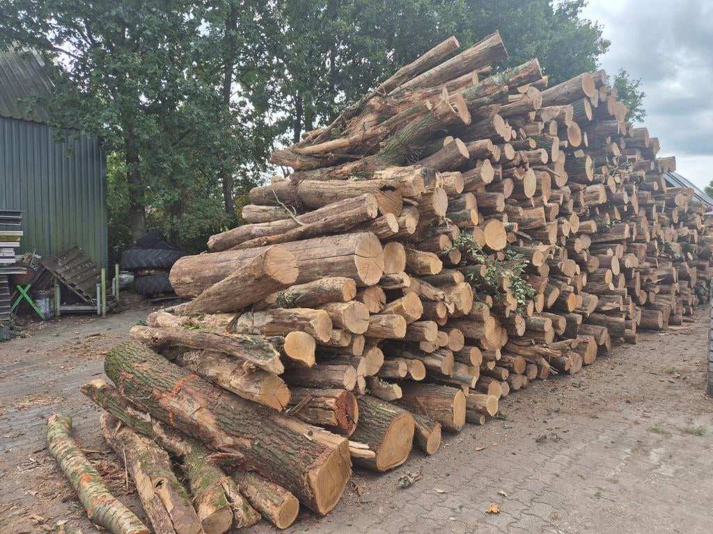 Brandhout haardhout Gratis bij u thuisbezorgd!, Tuin en Terras, Haardhout, 6 m³ of meer, Ophalen, Eikenhout, Blokken