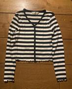 Blauw/wit gestreept vestje h&m met knoopjes 12/14jr, Kinderen en Baby's, Kinderkleding | Maat 158, Trui of Vest, H&M, Nieuw, Verzenden