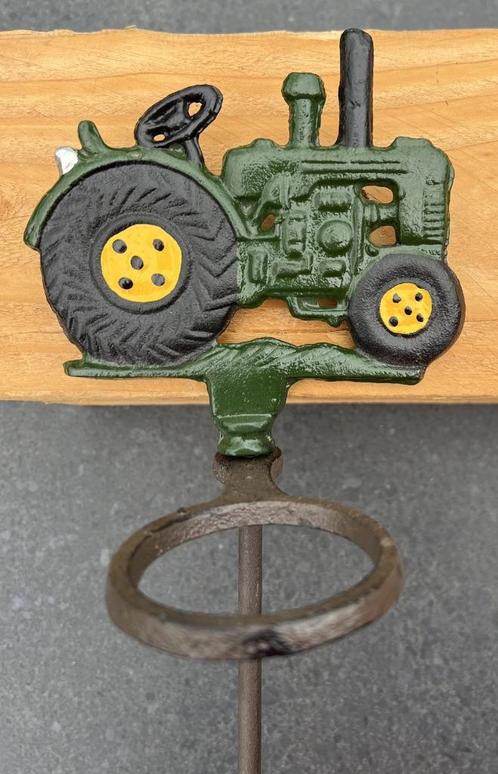 Metalen regenmeter met gietijzeren tractor groen RM141, Tuin en Terras, Tuinstekers, Nieuw, Ophalen of Verzenden