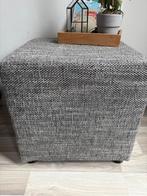 Grijze Stoffen Poef / Voetenbank, Ophalen, Gebruikt, Vierkant, Stof