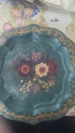 Handgeschilderd  klein Dienblad met Bloemen, Antiek en Kunst, Ophalen of Verzenden
