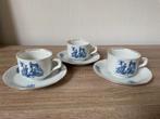 3 Blauwe Mittertech Kop en Schotels, Huis en Inrichting, Keuken | Servies, Gebruikt, Ophalen of Verzenden, Overige stijlen, Kop(pen) en/of Schotel(s)