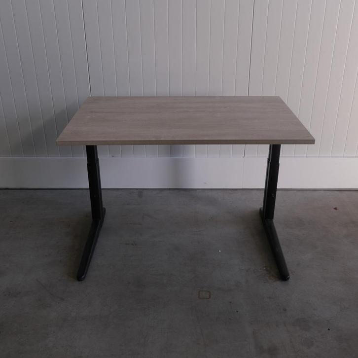 Ahrend knop inst. bureau C-Poot, 120x80cm H62|80cm BR90, Huis en Inrichting, Bureaus, Gebruikt, Bureau, In hoogte verstelbaar