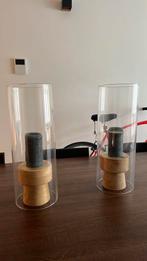 LSA Oak Kandelaar Set (Oak Candleholder and Glass) €300 org, Ophalen, Zo goed als nieuw, Kandelaar, Hout