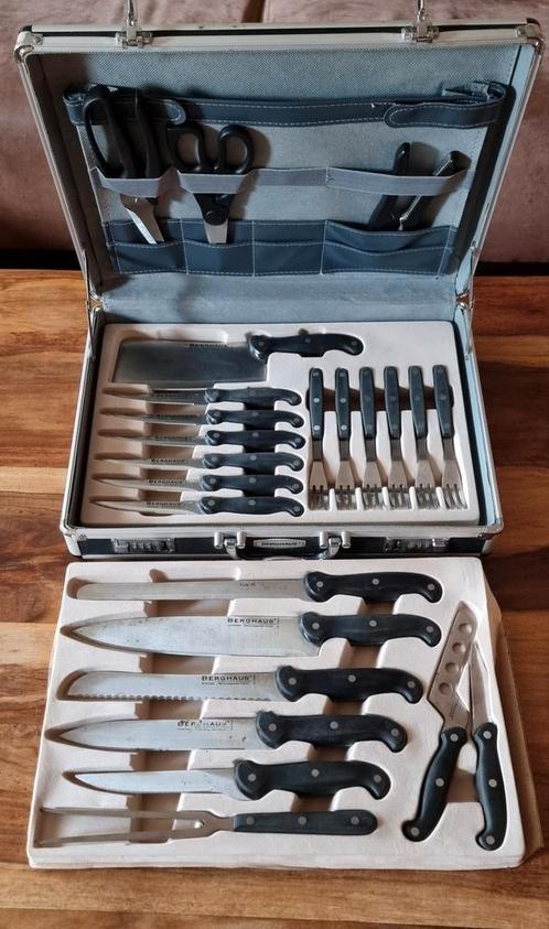 Luxe 21-delige messenset van Berghaus – Compleet, Huis en Inrichting, Keuken | Bestek, Zo goed als nieuw, Bestekset, Rvs of Chroom