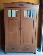 Grenen Houten vintage demontabele kleding kast, linnenkast, Ophalen, Gebruikt, 100 tot 150 cm, 200 cm of meer