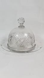 Bord en Stolp van ster kristal, taart of kaasstolp. S28, Antiek en Kunst, Ophalen of Verzenden