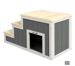 Hondenhok en trap in 1 nieuw, Dieren en Toebehoren, 110 cm of meer, Nieuw, Ophalen of Verzenden, A