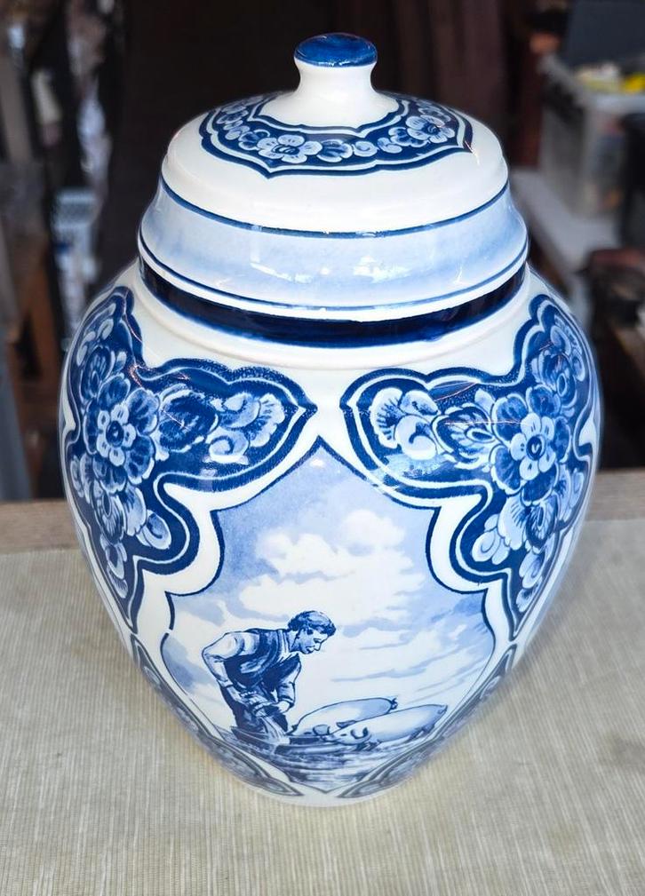 Delfts Blauw CHV JUBILEUM Vaas Regina 1911-1986, Antiek en Kunst, Antiek | Keramiek en Aardewerk, Ophalen of Verzenden