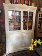Oude buffetkast/keukenkast wit/grijs gepatineerd, Ophalen, Gebruikt, 200 cm of meer, Nvt