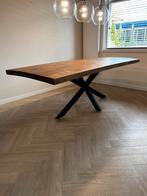 Industriele eettafel York mangohout spinpoot 240x100, Huis en Inrichting, Tafels | Eettafels, Ophalen, 200 cm of meer, 50 tot 100 cm