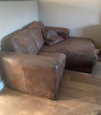 Mooie bruine leren bank, Ophalen, Gebruikt, 150 tot 200 cm, Tweepersoons