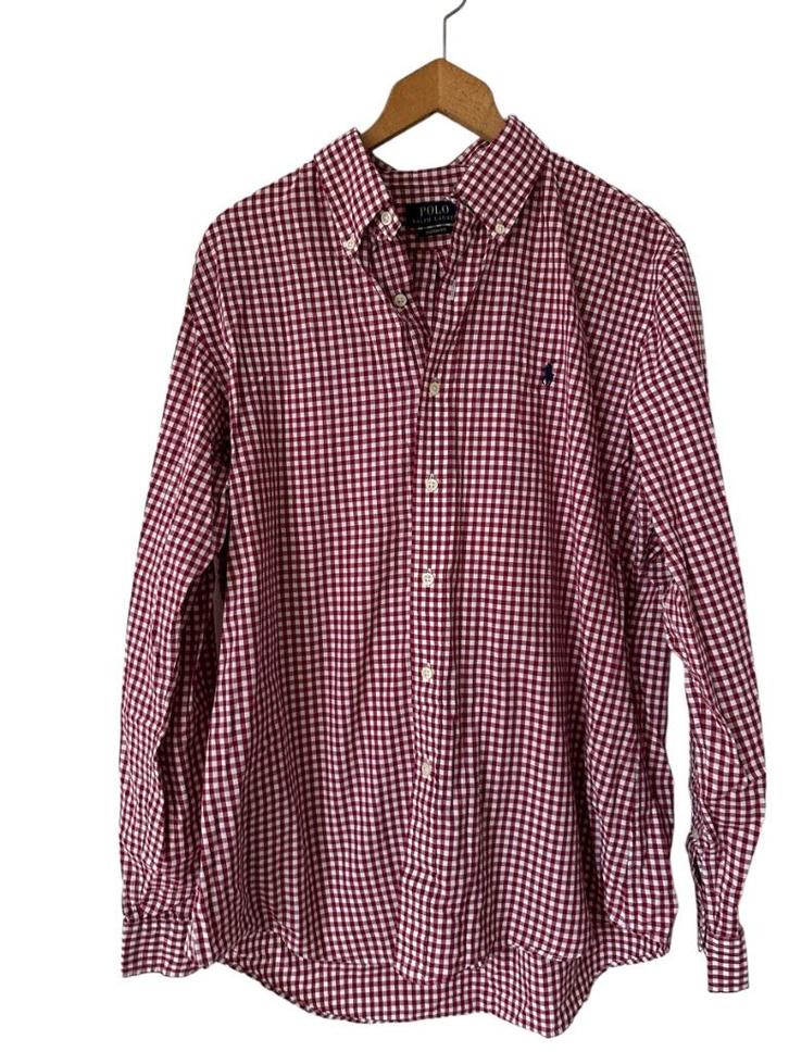 Ralph Lauren blouse L, Kleding | Heren, Overhemden, Zo goed als nieuw, Halswijdte 39/40 (M), Rood, Ophalen of Verzenden