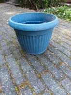 Blauwe kunststof plastic bloempot 25 cm bloem pot blauw, Tuin en Terras, Bloempotten, 25 tot 40 cm, Kunststof, Gebruikt, Tuin