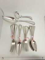 Gaaf oud verzilverd parelrand bestek. Merk: Gero, Verzenden