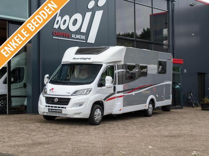 Sunlight T68 Met E&P levelsysteem, Caravans en Kamperen, Campers, tot en met 2, Half-integraal, Sunlight, Diesel, Handgeschakeld