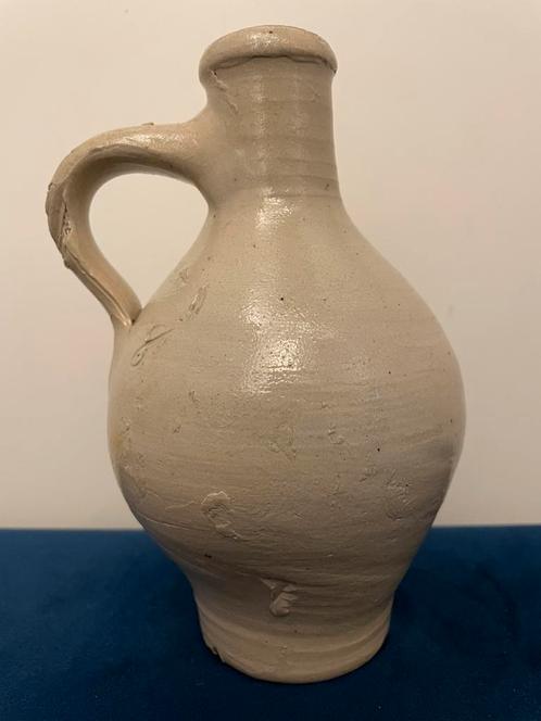 Zoutglazuur steengoed Duits kruikje | één oor | 1850-1900, Antiek en Kunst, Antiek | Keramiek en Aardewerk, Ophalen of Verzenden
