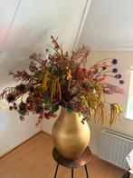 Grote bloemenvaas met zijden bloemen, Ophalen, Zo goed als nieuw