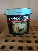 Beits (steigerhout) 2,5 liter Wit met zeegroene gloed., Ophalen, Nieuw, Wit, Beits