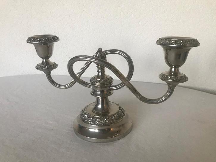 Vergulde Zilveren Kandelaar Kandelaber Zilver Tafelkandelaar, Antiek en Kunst, Antiek | Kandelaars, Zilver, Ophalen of Verzenden