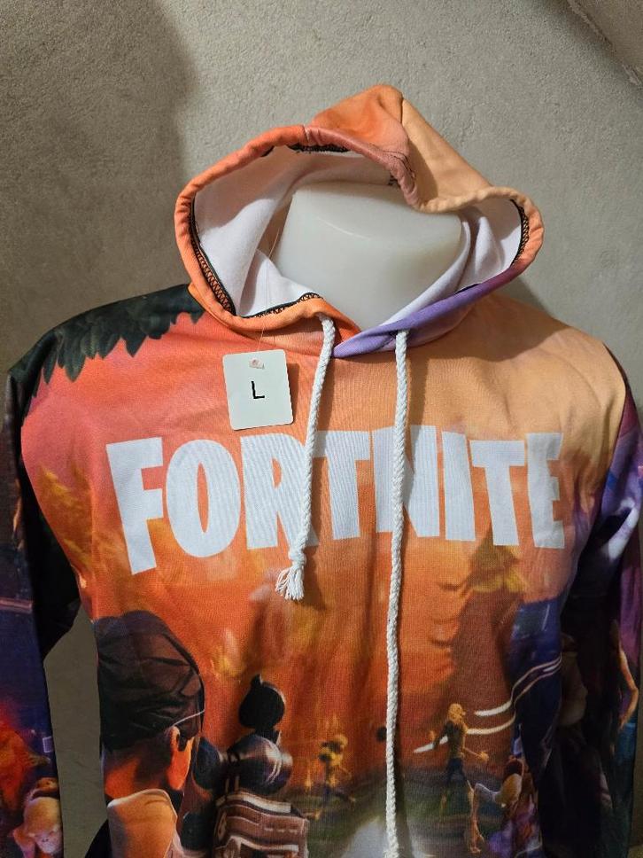 3D Fortnite hoodie oranje paars maat L, Kleding | Heren, Truien en Vesten, Nieuw, Maat 48/50 (M), Paars, Ophalen of Verzenden