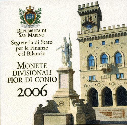 BU set San Marino 2006 Blister - 1 cent t/m 5 euro (Zilver), Postzegels en Munten, Munten | Europa | Euromunten, Setje, Overige waardes