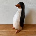 Vintage Houten Penguin 30,5 cm, Hand Beschilderd, Ophalen of Verzenden, Gebruikt, Dier